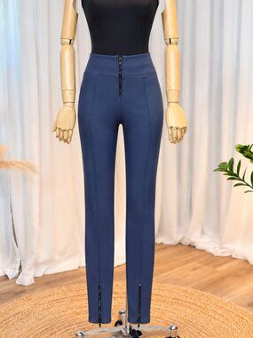 High Waist Sculpting Skinny Pants Front & Ankle Zipper NWT